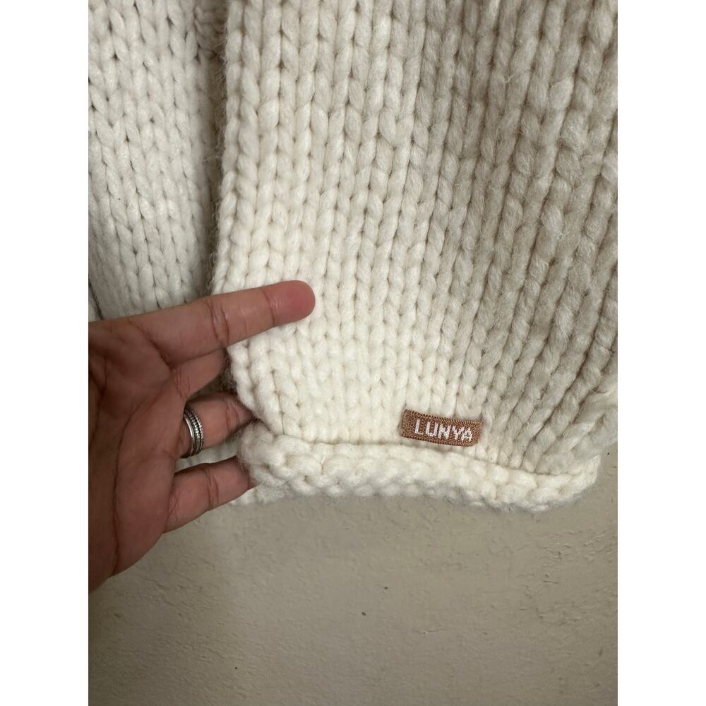 Lunya Lofty Wool Whip Stitch Cardigan Cream Womans L/XL - Picture 9 of 14